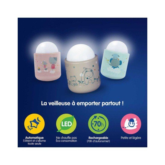 Φωτάκι Νυκτός Αυτόνομο Μπεζ Pabobo Φωτάκι Νυκτός Αυτόνομο Μπεζ Pabobo