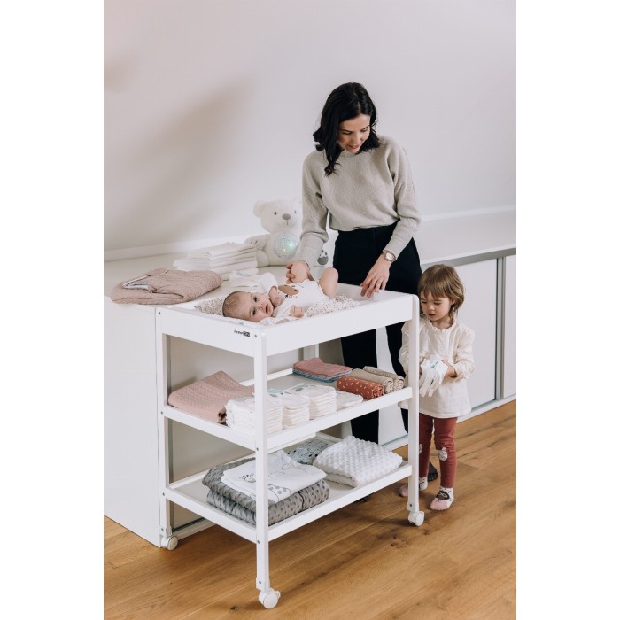 FreeOn Έπιπλο Αλλαξιέρα Mε Ρόδες Mila White FreeOn Έπιπλο Αλλαξιέρα Mε Ρόδες Mila White