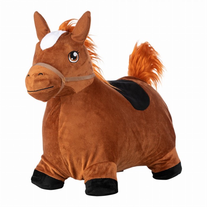 FreeOn Φουσκωτό Αλογάκι Χοπ Χοπ  Με Βελούδινο Κάλυμμα