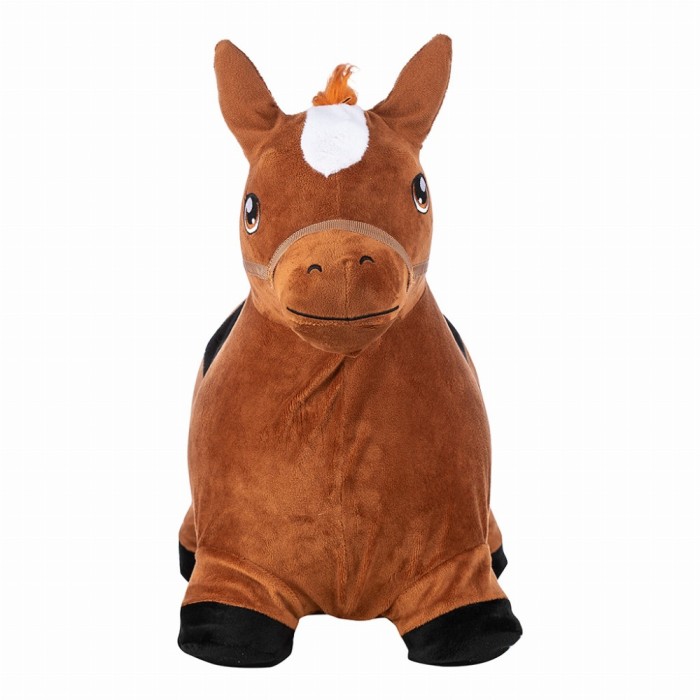 FreeOn Φουσκωτό Αλογάκι Χοπ Χοπ  Με Βελούδινο Κάλυμμα