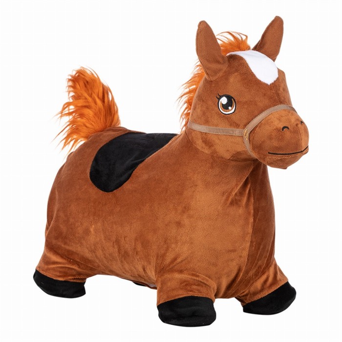 FreeOn Φουσκωτό Αλογάκι Χοπ Χοπ  Με Βελούδινο Κάλυμμα