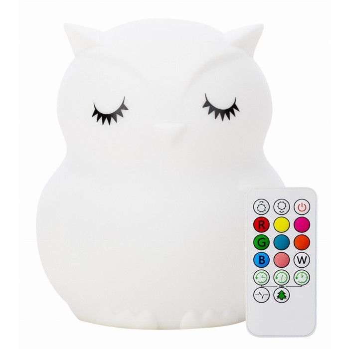 FreeOn Φωτάκι Νυκτός Κουκουβάγια Πολυλειτουργικό Με Τηλεκοντρόλ