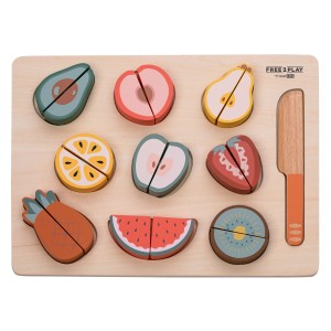 FreeON Ξύλινη Κοπή Φρούτων Με Μαχαίρι Και Δίσκο