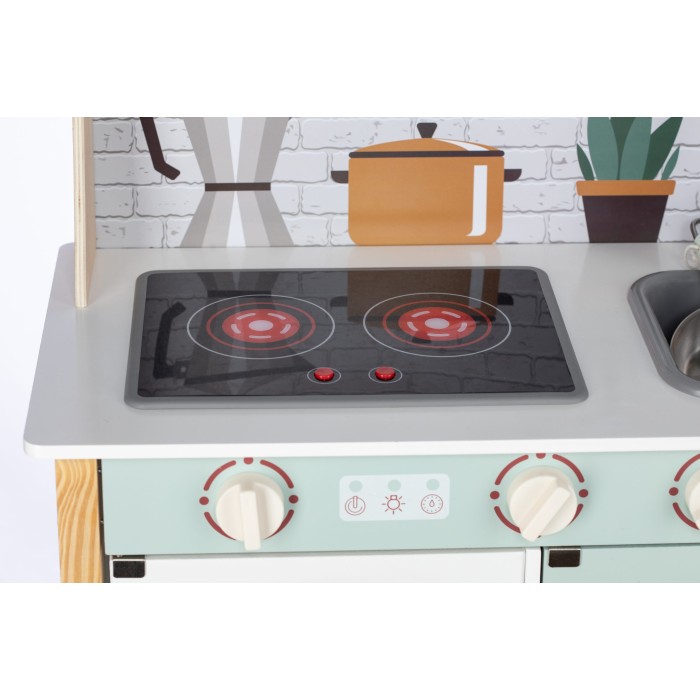 FreeON Ξύλινη Κουζίνα Με Αξεσουάρ Mini Chef FreeON Ξύλινη Κουζίνα Με Αξεσουάρ Mini Chef