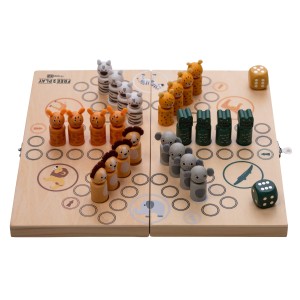 FreeON Ξύλινο Επιτραπέζιο Παιχνίδι Ludo Safari