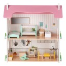 FreeON Ξύλινο Κουκλόσπιτο Με Έπιπλα