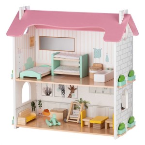 FreeON Ξύλινο Κουκλόσπιτο Με Έπιπλα FreeON Ξύλινο Κουκλόσπιτο Με Έπιπλα