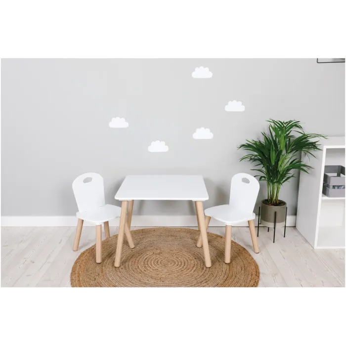 FreeOn Ξύλινο Παιδικό Τραπέζι Mε 2 Καρέκλες Athena White FreeOn Ξύλινο Παιδικό Τραπέζι Mε 2 Καρέκλες Athena White
