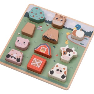 FreeON Ξύλινο Παζλ Σχήματα Φάρμα