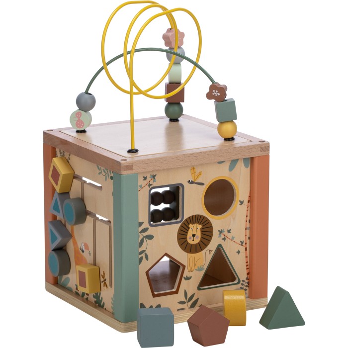 FreeON Ξύλινος Εκπαιδευτικός Κύβος Δραστηριοτήτων