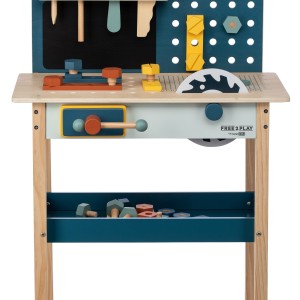 FreeON Ο Πρώτος Μου Ξύλινος Πάγκος Εργασίας Με Αξεσουάρ