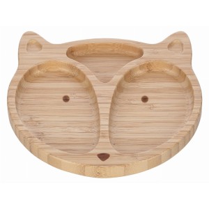 FreeOn Παιδικό Πιάτο Φαγητού Από Bamboo Με Αντιολισθητική Βάση Fox