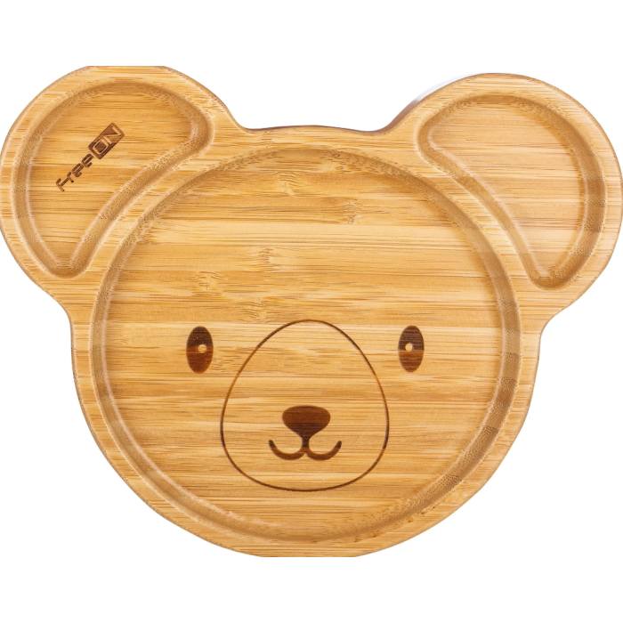 FreeOn Παιδικό Πιάτο Φαγητού Από Bamboo Με Αντιολισθητική Βάση Koala