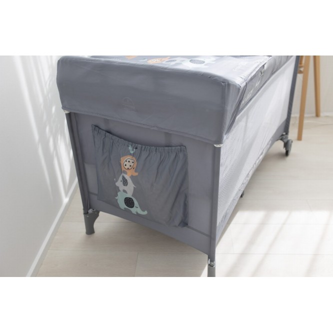 Freeon Παρκοκρέβατο 2 Επιπέδων Elephants Grey Freeon Παρκοκρέβατο 2 Επιπέδων Elephants Grey