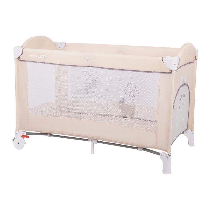 FreeOn Παρκοκρέβατο Balloon Μπεζ Hippo FreeOn Παρκοκρέβατο Balloon Μπεζ Hippo