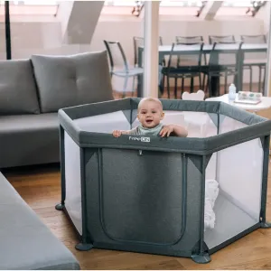 FreeON Παρκοκρέβατο Eξάγωνο Γκρι