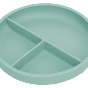 FreeOn Πιάτο Σιλικόνης με Χωρίσματα Πράσινο