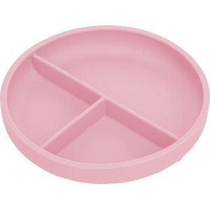 FreeOn Πιάτο Σιλικόνης με Χωρίσματα Ροζ