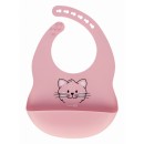 FreeOn Σαλιάρα Σιλικόνης Ροζ Γατούλα