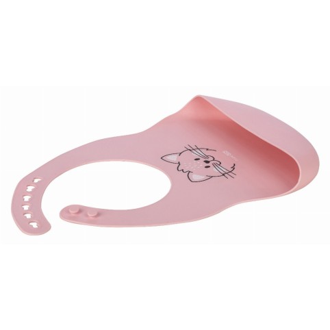 FreeOn Σαλιάρα Σιλικόνης Ροζ Γατούλα