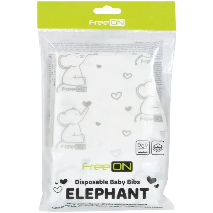 FreeON Σαλιάρες Mιας Xρήσης Elephant FreeON Σαλιάρες Mιας Xρήσης Elephant