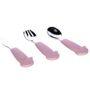 FreeOn Σετ Κουτάλι Πιρούνι Μαχαίρι Μεταλλικό Με Λαβή Σιλικόνης Ροζ FreeOn Σετ Κουτάλι Πιρούνι Μαχαίρι Μεταλλικό Με Λαβή Σιλικόνης Ροζ