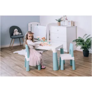 FreeOn Σετ Παιδικό Τραπέζι Mε 2 Καρέκλες Neo White Green FreeOn Σετ Παιδικό Τραπέζι Mε 2 Καρέκλες Neo White Green