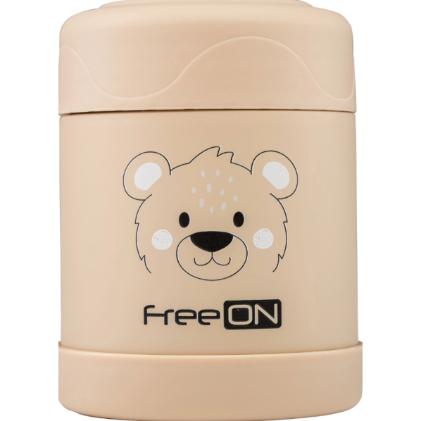 FreeON Θερμό Φαγητού 350ml Bear Μπεζ
