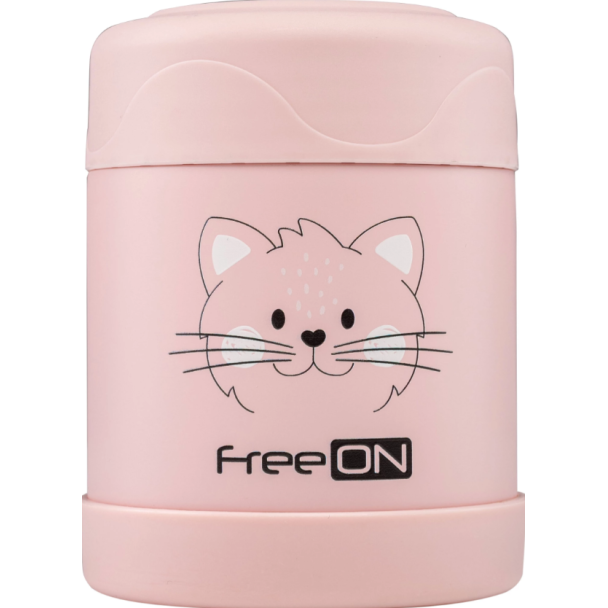 FreeON Θερμό Φαγητού 350ml Kitty Ροζ
