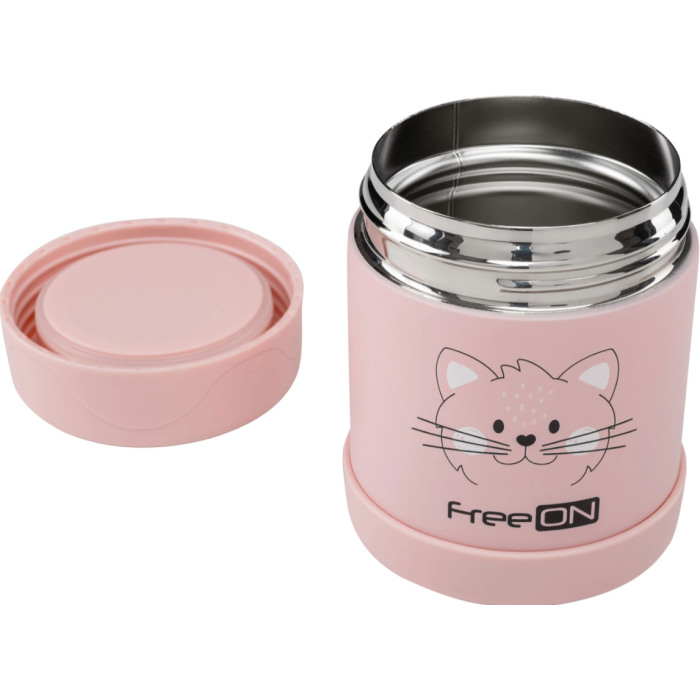 FreeON Θερμό Φαγητού 350ml Kitty Ροζ