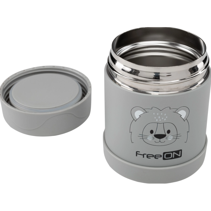 FreeON Θερμό Φαγητού 350ml Lion Γκρι FreeON Θερμό Φαγητού 350ml Lion Γκρι