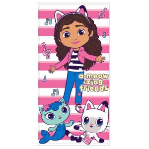 Gabby's Dollhouse Friends Πετσέτα Μπάνιου Πετσέτα Θαλλασης 70x140cm (Γρήγορο Στέγνωμα)