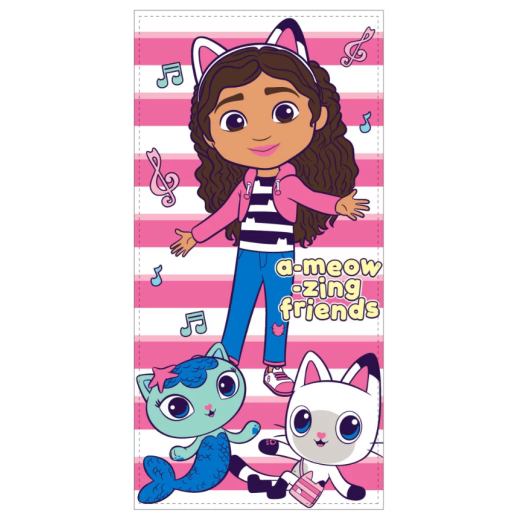 Gabby's Dollhouse Friends Πετσέτα Μπάνιου Πετσέτα Θαλλασης 70x140cm (Γρήγορο Στέγνωμα)