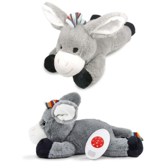 Γάιδαρος DON ύπνου μωρών νανουρίσματος με χτύπο της καρδιάς & λευκούς ήχους ZAZU