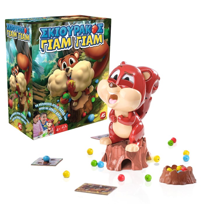 AS Games Επιτραπέζιο Παιχνίδι Σκιουράκος Γιαμ Γιαμ Για Ηλικίες 4+ Χρονών Και 2-4 Παίκτες AS Games Επιτραπέζιο Παιχνίδι Σκιουράκος Γιαμ Γιαμ Για Ηλικίες 4+ Χρονών Και 2-4 Παίκτες