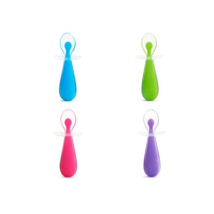 Εκπαιδευτικά Κουτάλια Σιλικόνης  Ροζ-Μωβ Munchkin