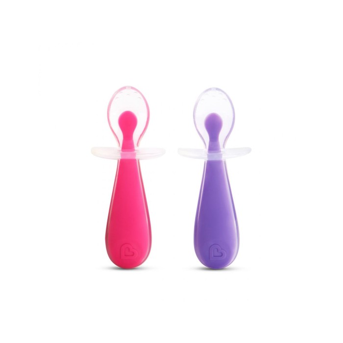 Εκπαιδευτικά Κουτάλια Σιλικόνης  Ροζ-Μωβ Munchkin