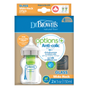 Γυάλινο Μπιμπερό με Φαρδύ Λαιμό Options+ & Θηλή Σιλικόνης 150ml Dr. Brown's 2τμχ