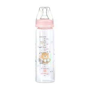 Γυάλινο Μπιμπερό 240ml Savanna Pink Kikka Boo