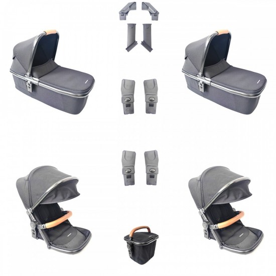 Go2 Καρότσι Διδύμων Black Kikka boo  