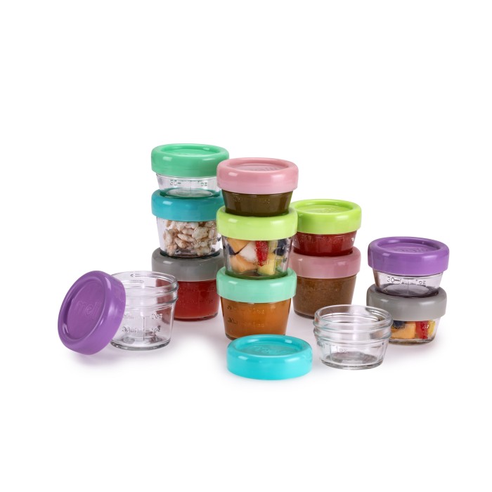 Γυάλινα Δοχεία Φαγητού 6τμχ 59ml και 6τμχ από 118ml Melii Γυάλινα Δοχεία Φαγητού 6τμχ 59ml και 6τμχ από 118ml Melii