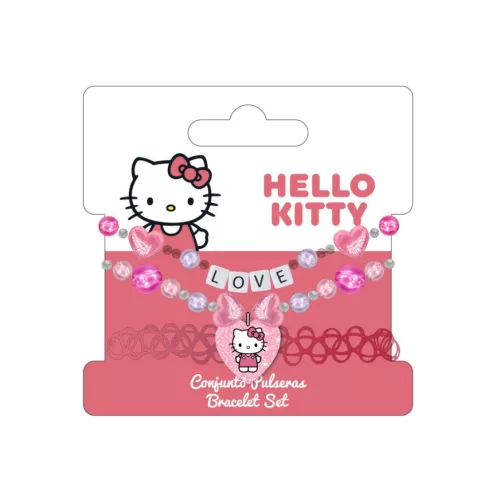 Hello Kitty Love Βραχιόλια Σετ 3τχ