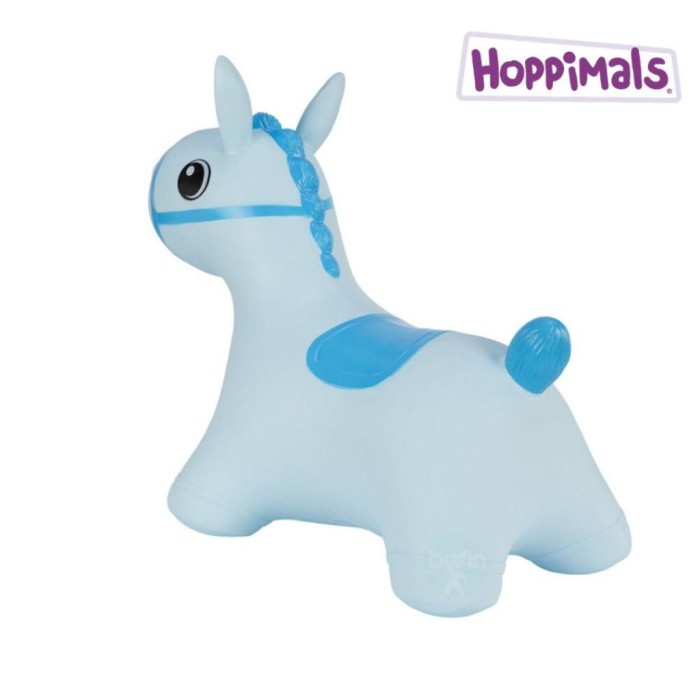 Hoppimals Φουσκωτό Μπλε Αλογάκι Χοπ Χοπ 12m+