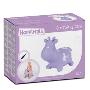 Hoppimals Φουσκωτό Λιλά Αγελάδα Χοπ Χοπ