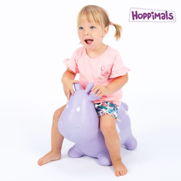 Hoppimals Φουσκωτό Λιλά Αγελάδα Χοπ Χοπ