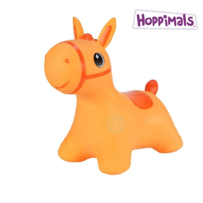 Hoppimals Φουσκωτό Πορτοκαλί Αλογάκι Χοπ Χοπ 12m+