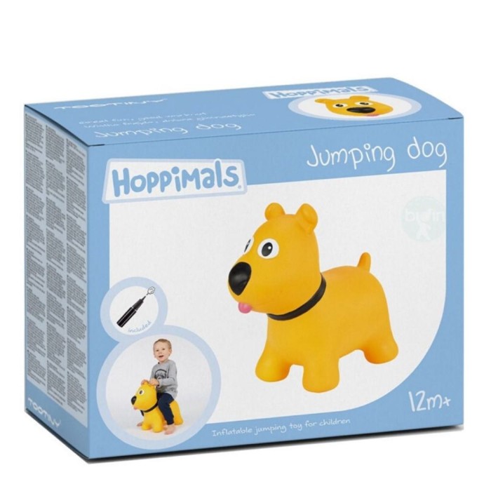 Hoppimals Φουσκωτό Κίτρινος Σκύλος Χοπ Χοπ 12m+ Hoppimals Φουσκωτό Κίτρινος Σκύλος Χοπ Χοπ 12m+