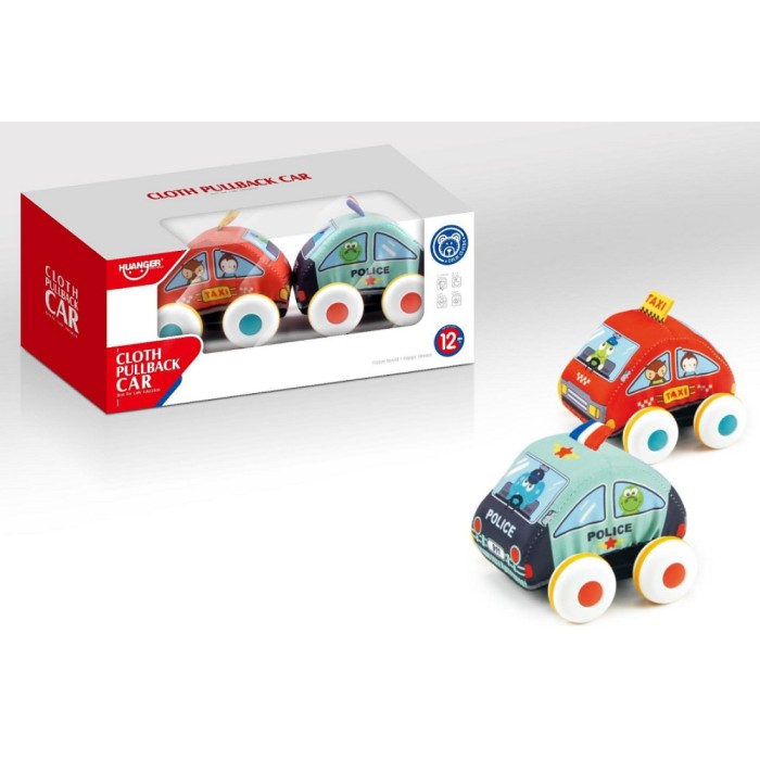 Huanger Σετ 2τμχ Υφασμάτινα Αυτοκινητάκια HE0239