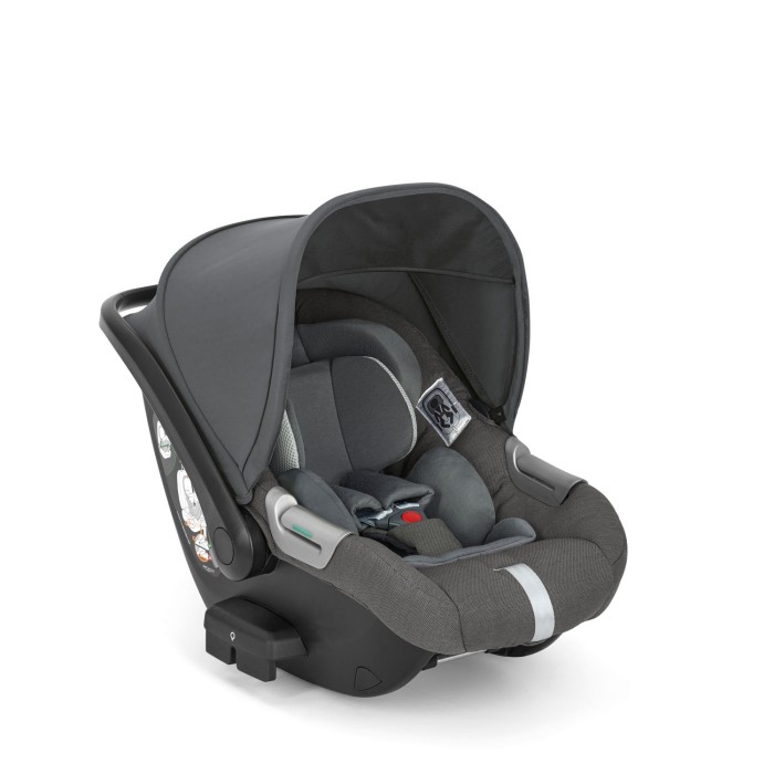 Inglesina Σύστημα Μεταφοράς Aptica Quattro Velvet Grey Με Σκελετό Palladio Black & Παιδικό Κάθισμα Αυτοκινήτου Darwin Infant