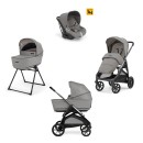 Inglesina Σύστημα Μεταφοράς Aptica Quattro Platinum Grey Με Σκελετό Litio Black & Παιδικό Κάθισμα Αυτοκινήτου Darwin Infant